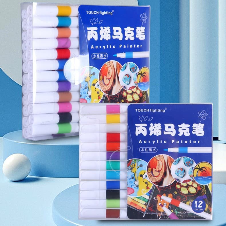 80-Color Acrylic Markers for Students, Art DIY, Hand-Painted, Waterproof, Non-Bleeding, Layerable Watercolor Pens, Coloring Paint