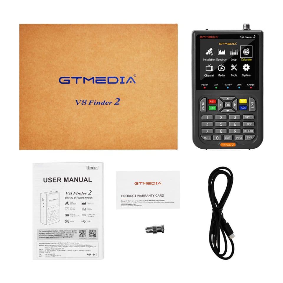 V8 Finder 2 Satellite Finder Digital Sat Finder Set Top Box 6933