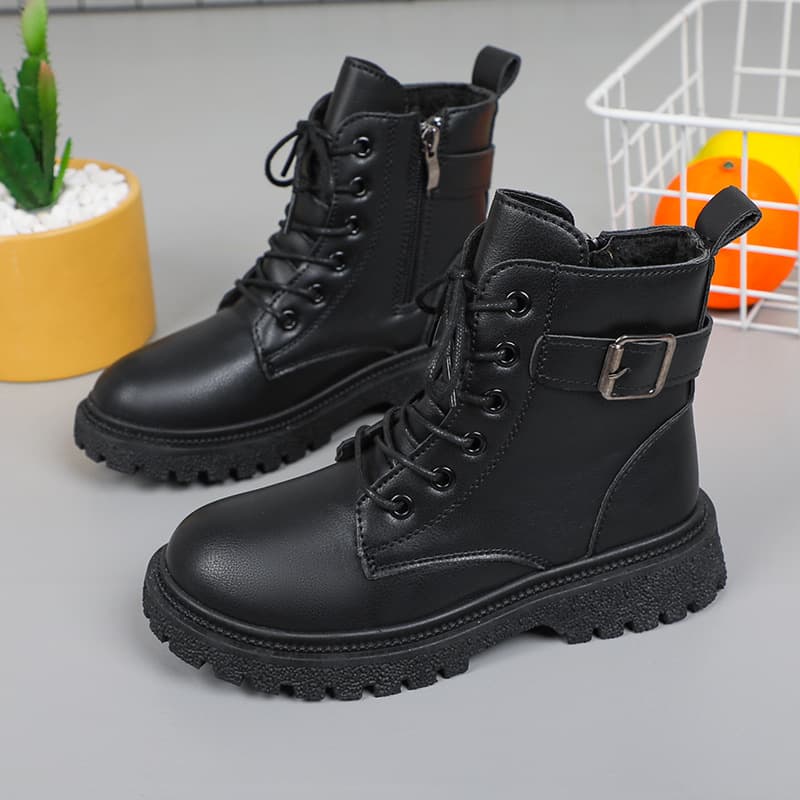 Girls' Martin Boots 2025 Autumn New Children's Boots Boys' Black Ankle Boots Soft Sole Children's Spring/Autumn Thin Boots for Girls