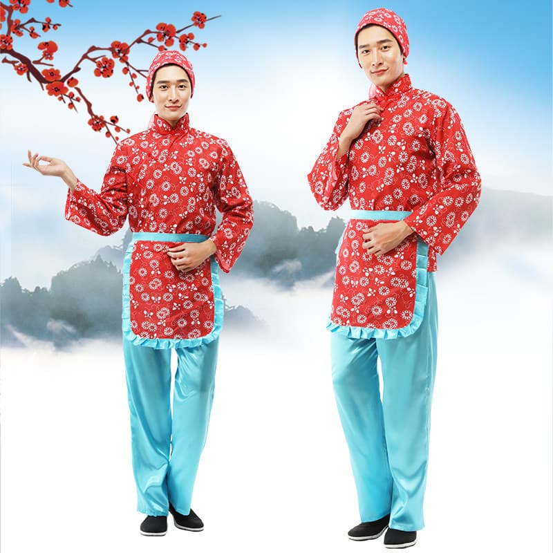 Theater Costumes for a Qing's Character, Rural Girl Performance Outfits, Women's Stage Costumes, Annual Party Performance Costumes, Funny Skits