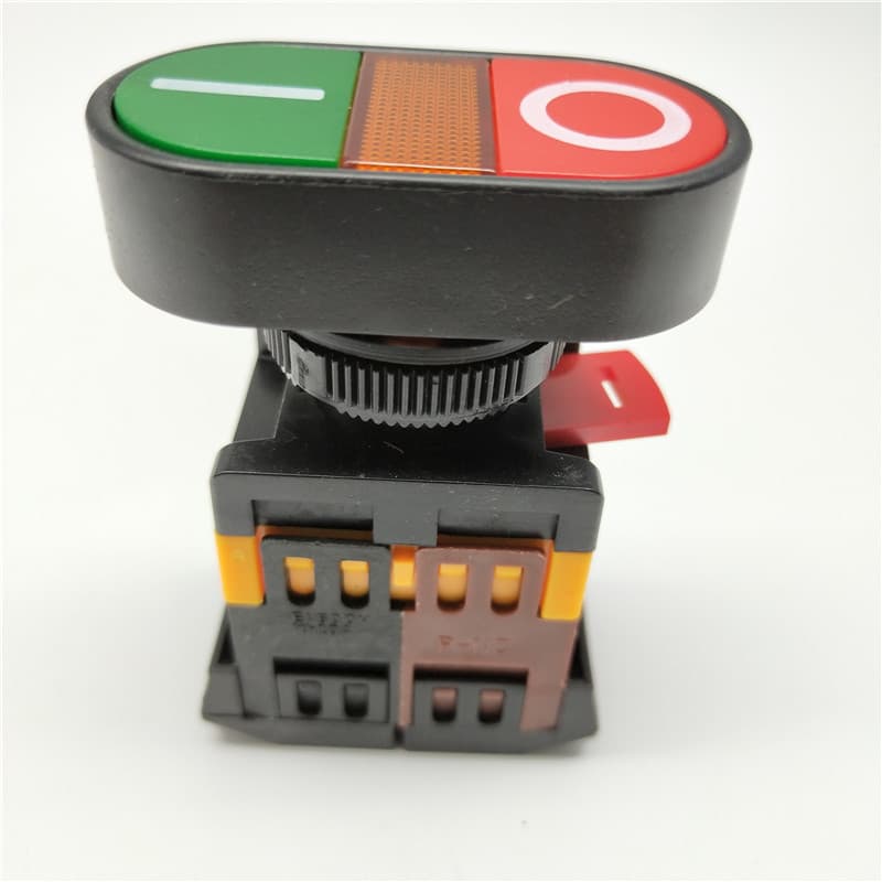 APBB-22N-25N Dual-Key Illuminated Button Switch Two-Position Self-Resetting Oval 22mm 25mm