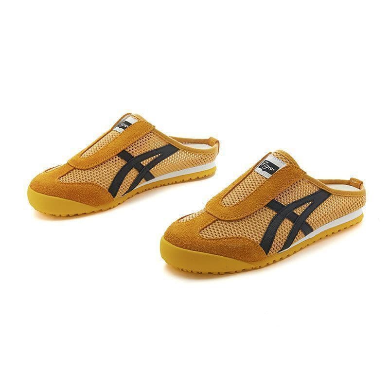2026 Men's Cushioned Breathable Toe-Cover Slippers, Layered Half-Slippers for Outdoor Wear, Heel-Less Slip-On Men's Slippers