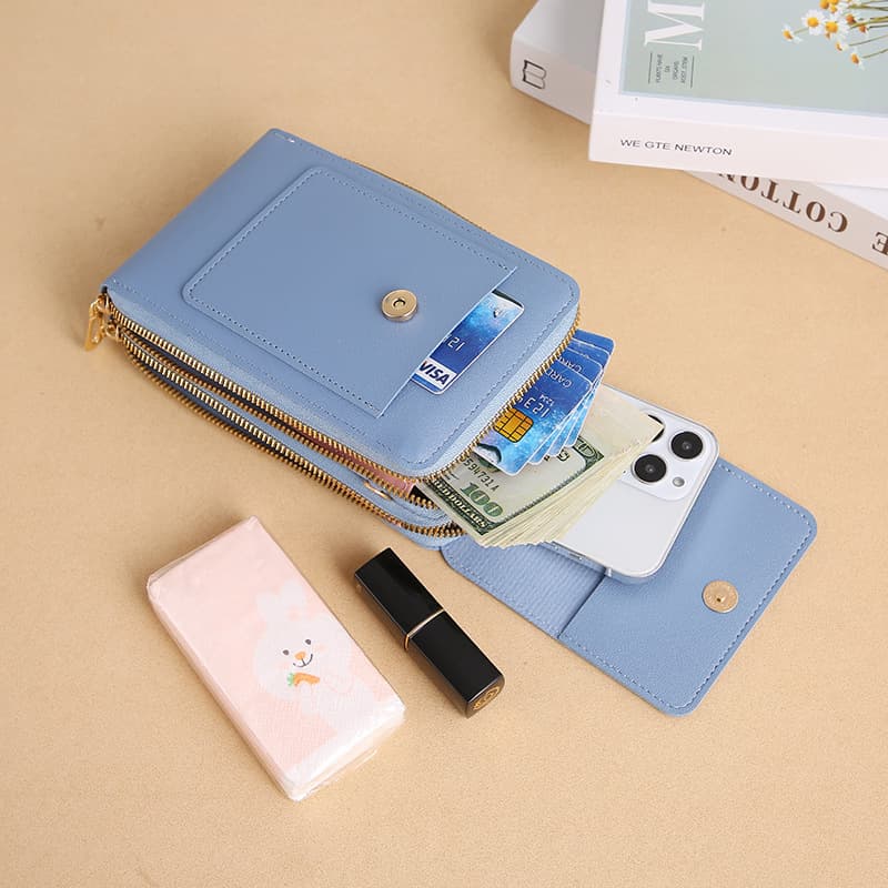 Touchscreen Phone Bag for Women Crossbody Mini Phone Pouch Multifunctional Key Coin Purse Zipper Vertical Style Wholesale