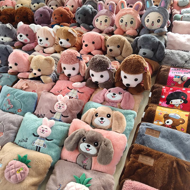 Manufacturer Wholesale New Charging Hot Water Bag Cartoon Electric Warmer with Zipper Removable Washable Hand Warmer Plush Warm Bag
