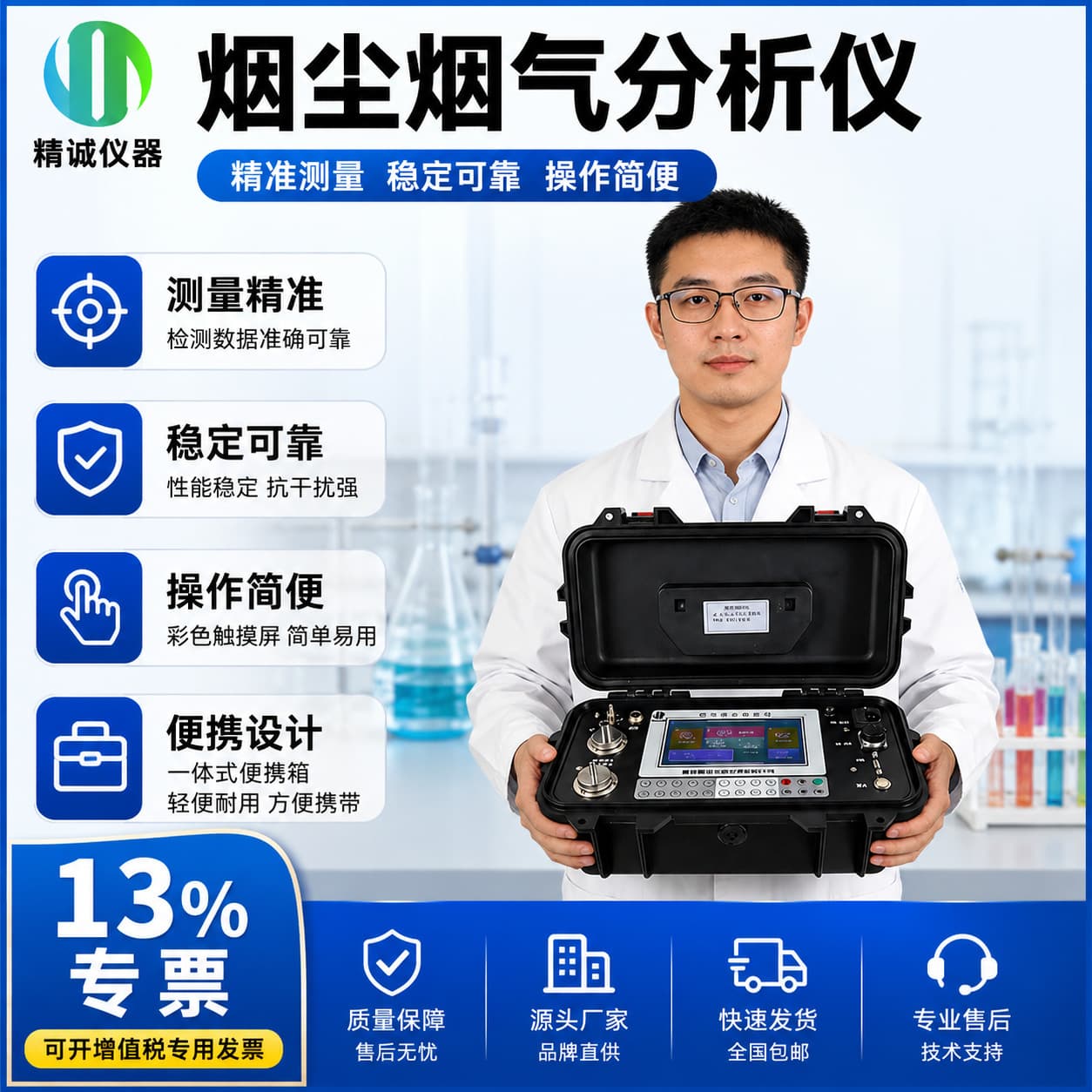 Comprehensive Flue Gas Analyzer, Stationary Pollution Source Exhaust, Low Concentration Particulate Matter Measurement, Hydrogen Sulfide Detector
