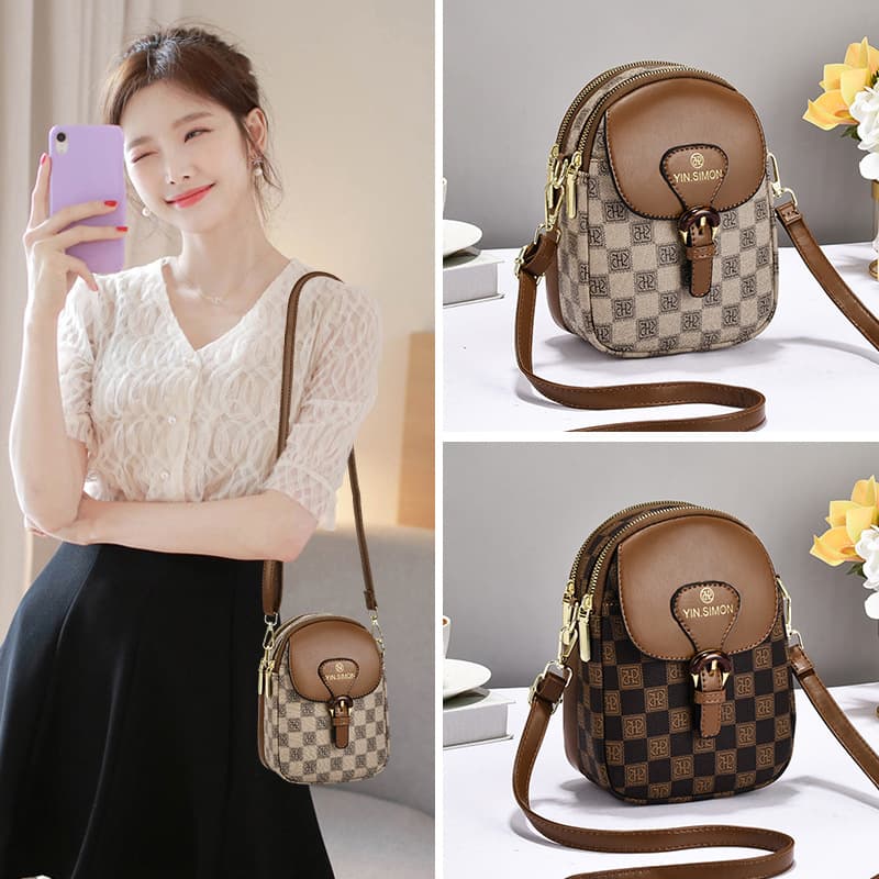 Women's Mini Phone Bag 2025 New Fashion Crossbody Bag Soft Leather Versatile Shoulder Bag Trendy