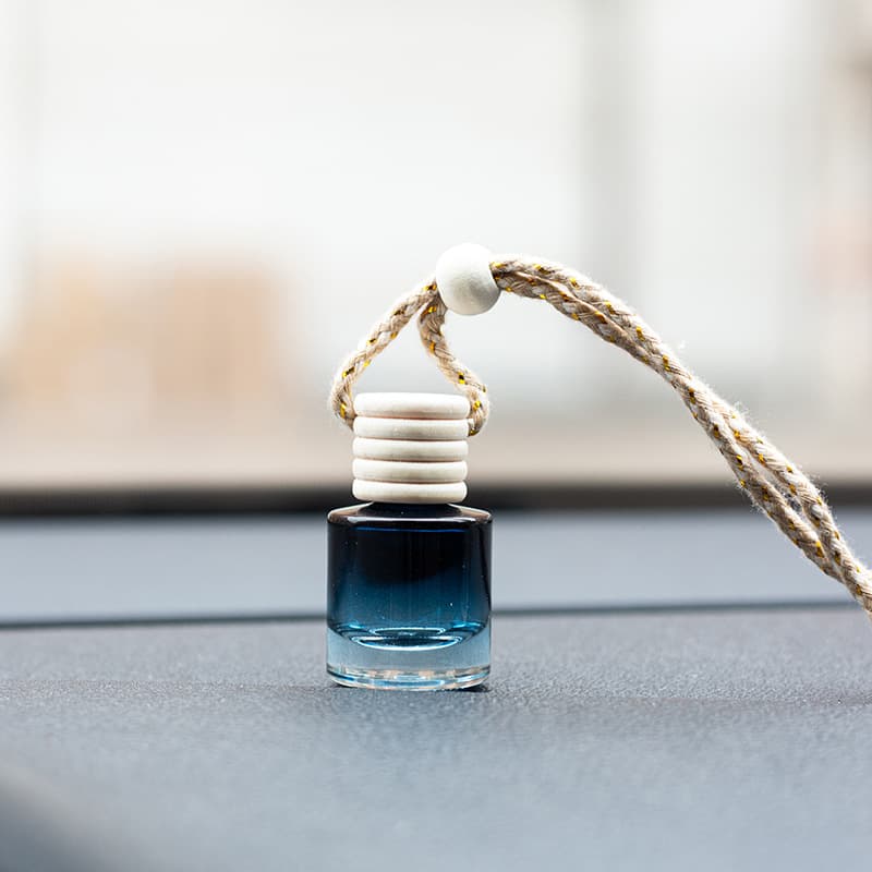 8ML Mini Glass Perfume Bottle - Chanel Style Black Cylinder Car Perfume Bottle Car Fragrance Bottle Ornament Pendant