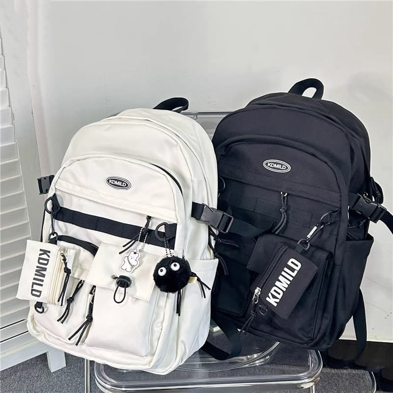 Cross-border Korean version of ins versatile workwear style school bag for female students large capacity Japanese backpack travel backpack for men