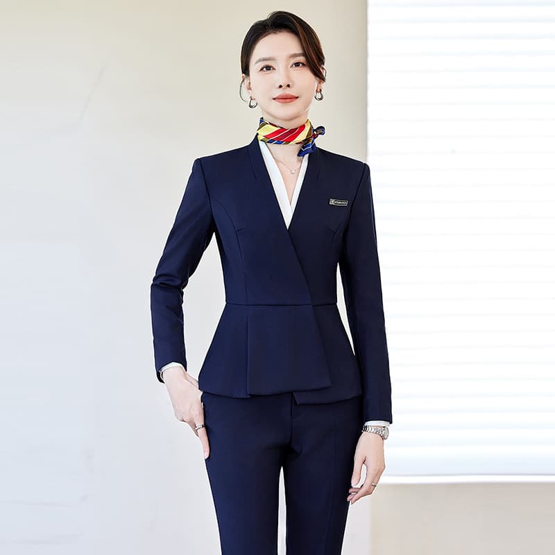 Women's Professional Suit Set Autumn/Winter 2024 New Hotel Front Desk Uniform Jewelry Store Beautician Workwear