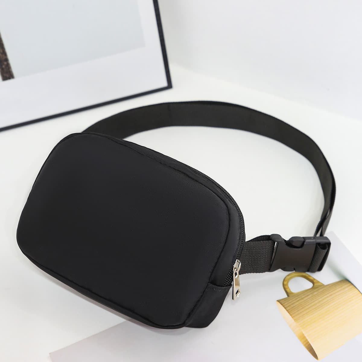 Cross-border hot-selling spot lulu same style waist bag outdoor men and women running sports fitness chest bag nylon waist bag wholesale