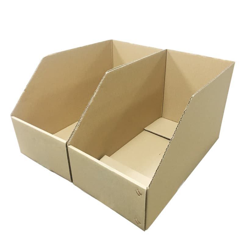 Shelf Cardboard Box Organizer Sorting Box for Parts and Materials, Slanted Bin for Auto Parts, E-commerce Warehouse Cardboard Box