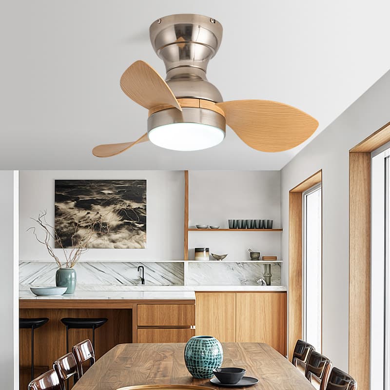 Ceiling Mini Fan Light for Kids Room, Bedroom, Balcony, Nordic Style, Home Use, Export Model