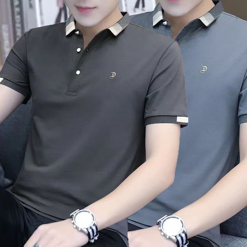 Factory Direct New Short Sleeve Polo Shirt Men's Casual Loose Fit Big Size Top Dad Embroidered Men's Half Sleeve Shirt