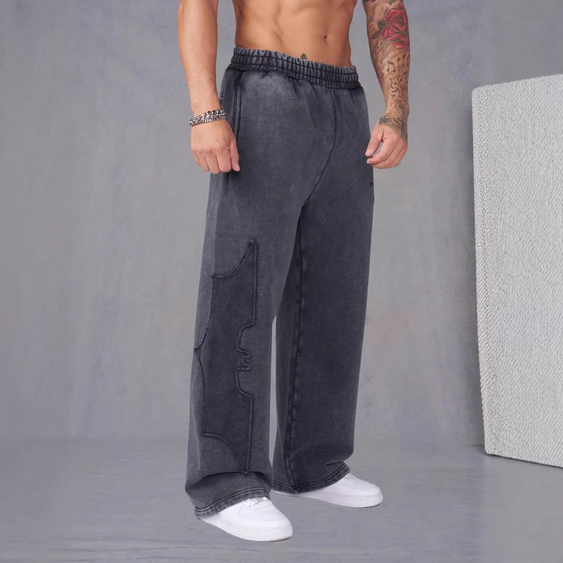YOUNGLA co-branded Batman men's sports pants American casual trendy casual pants jogging fitness straight pants