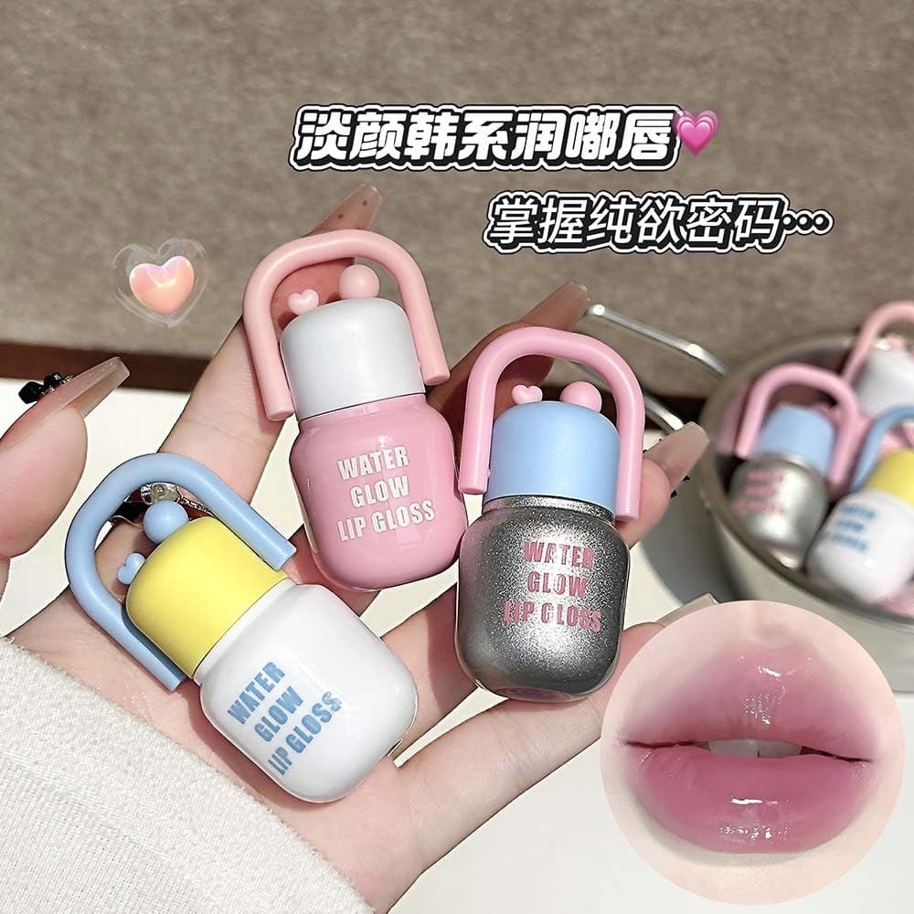 LUCKGO Hydrating Glossy Lip Glaze Clear Shine Mirror Glass Lips Natural Look Brightening Long-Lasting Makeup Chinese Brand Cosmetics