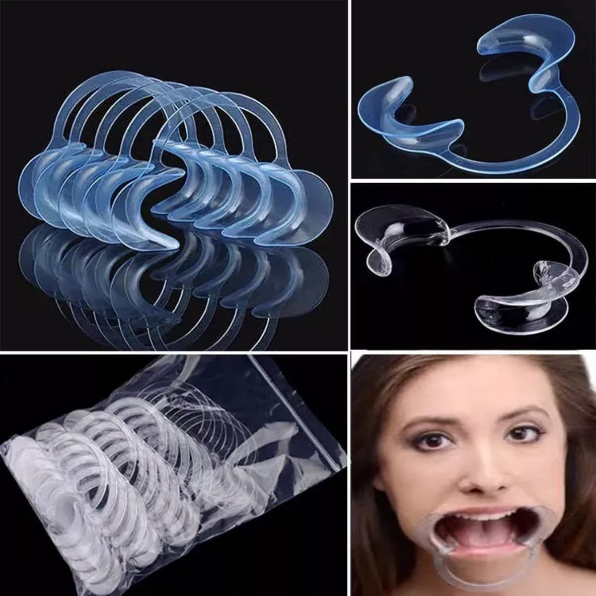Dental C-Type Mouth Opener, Mouth Gag, Disposable Mouth Opener, Dental Photography Tool, PC High Temperature and Pressure Resistant