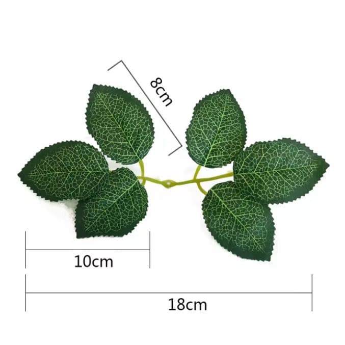 Rose Leaves Foam Flower Accessories Simulation Green Plant Artificial Flower Stems Decoration Cross-border Hot-sale Product Leaves