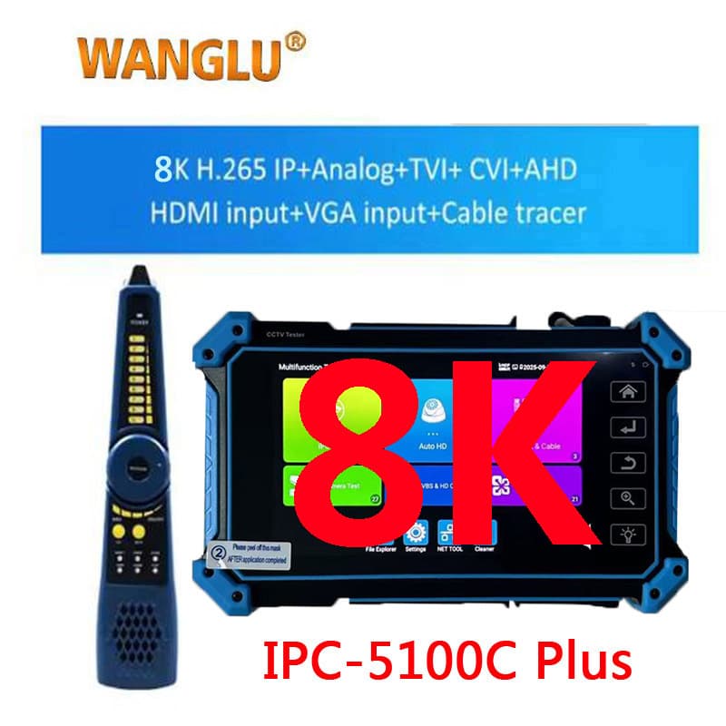 WANGLU Engineering Bao IPC-5100PLUS video surveillance tester HDMI/VGA/AHD/CVI/TVI
