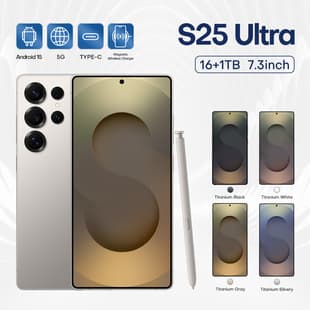 TK New 7.3-Inch Large Screen S25Ultra Export Cross-Border Exclusive Smartphone 16+1T Source Factory Drop Shipping Available