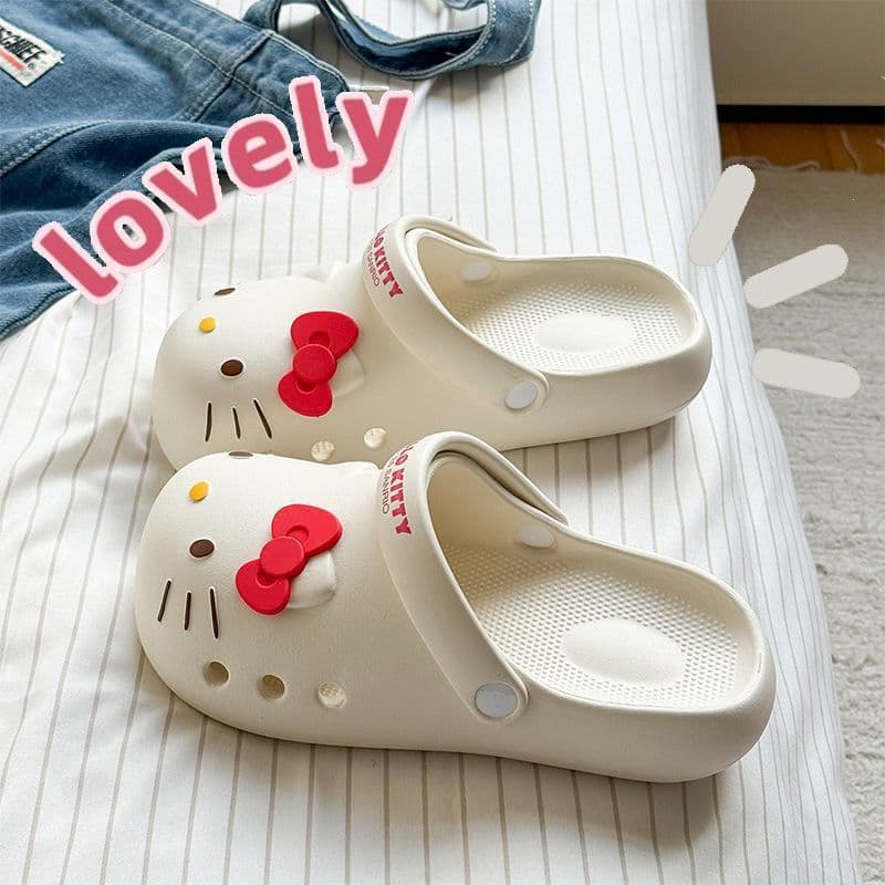 KK Cat Clog Sandals for Women, Summer 2026 New Style, Outdoor Beach EVA Anti-Odor Thick Sole Closed-Toe Sandals