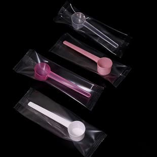 Transparent Plastic 5g 10ml Individually Packed Measuring Spoon, Mask Spoon with Scale, Customizable Logo Spoon