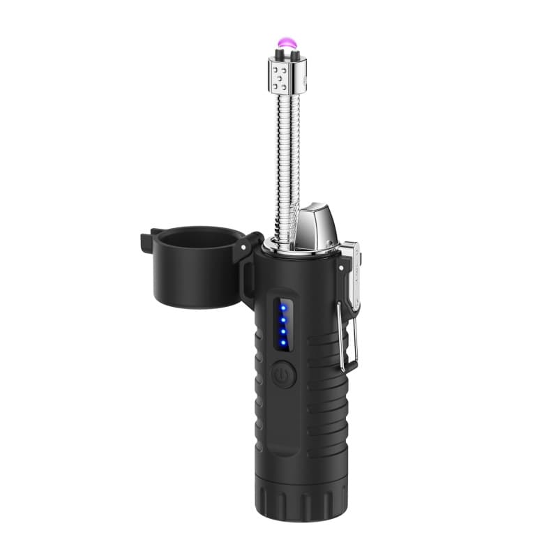 F51 Telescopic 360° Bending Lighter with Light, Cigarette Lighter, Automatic Fire-Off, Outdoor Waterproof Flashlight, Camping Ignition