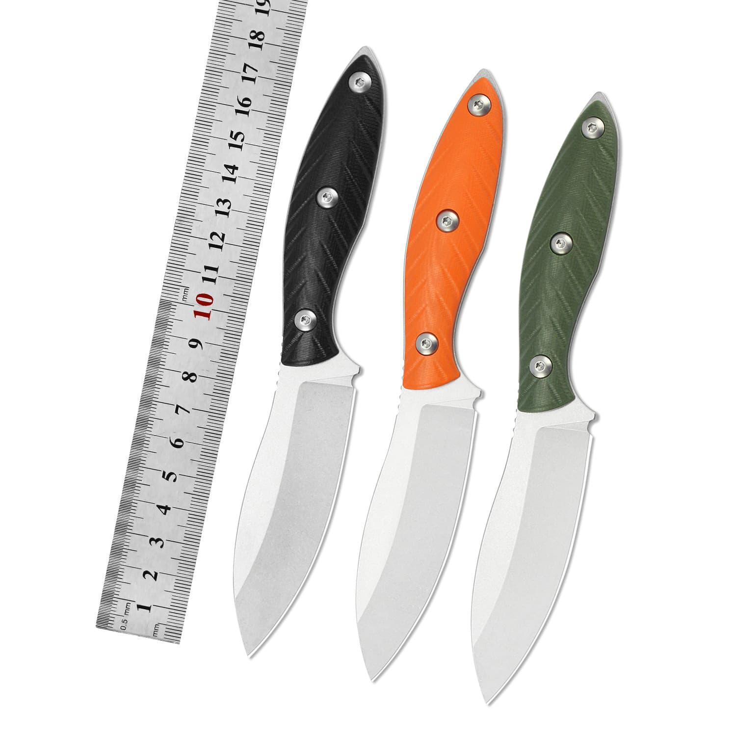 Factory Direct Outdoor Survival Tactical Fixed Blade Knife with Sheath, Belt Clip, G10 Handle, 14C28N Blade, High Hardness Fixed Blade Knife