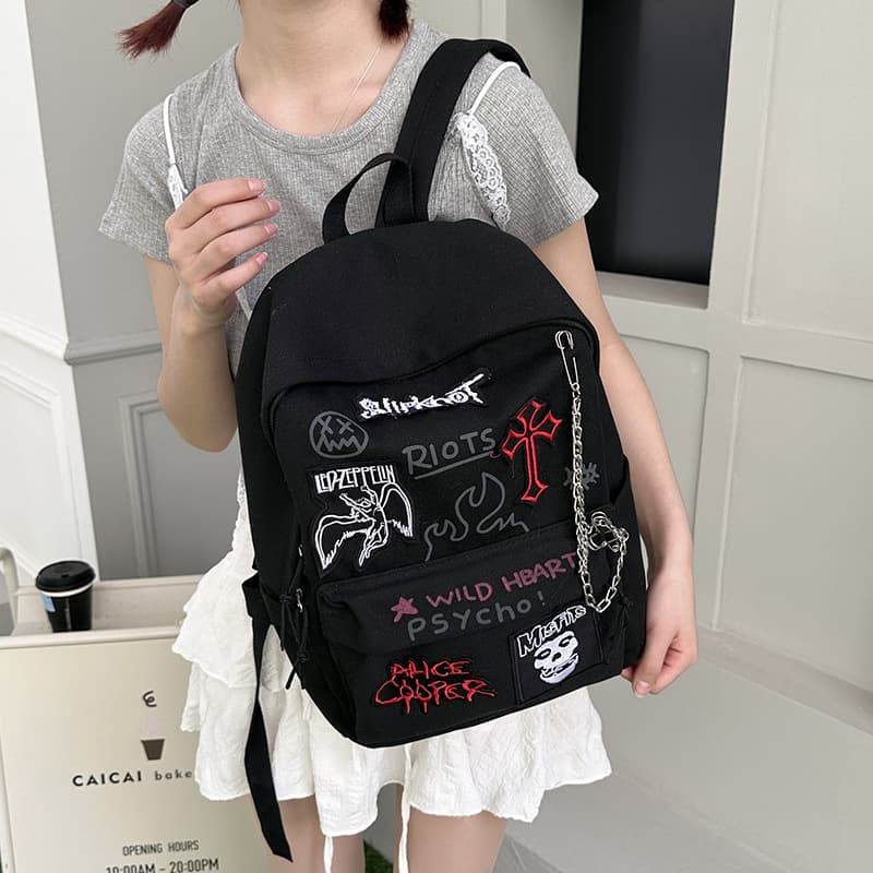Factory Custom School Bag 2026 New Style Rock Backpack Large Capacity Commuter Backpack for Primary School Students