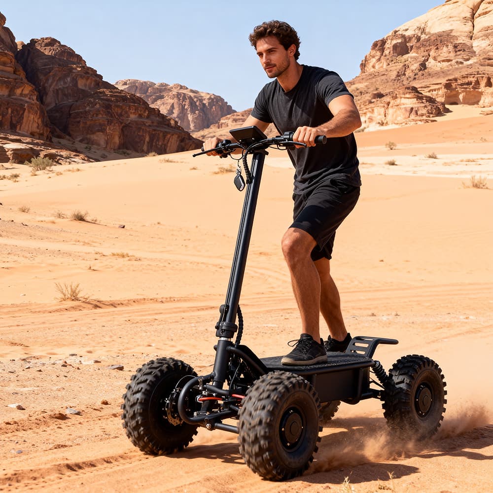 15inch Four-Wheel Drive Electric All-Terrain Vehicle, Off-Road Vehicle, Beach Vehicle, Four-Wheel Scooter, High Power, Long Range, Foldable