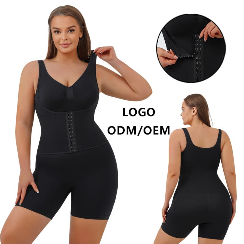 Plus Size Waist Cincher Bodysuit, European and American Plus Size Strap Shapewear, Wide Strap Bra, Hip Lifting Shapewear for Export