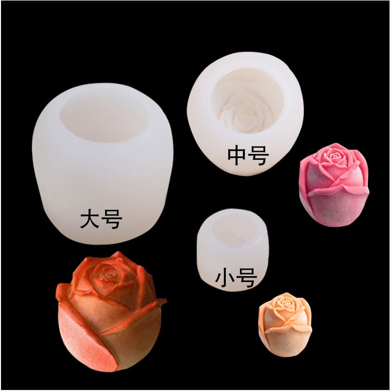 3D Rose Silicone Mold Scented Candle Plaster Mold DIY Cake Decoration Baking Mold