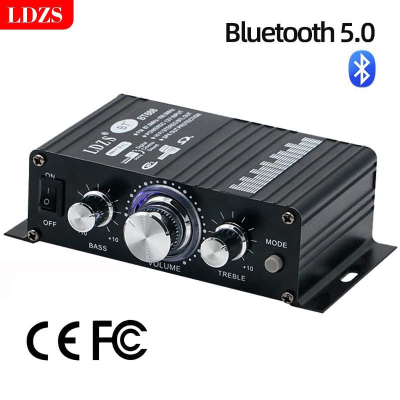 Cross-border Hot Item Mini Pure Amplifier for Home and Computer Audio - 2.0 Channel 12V Car Bluetooth Amplifier