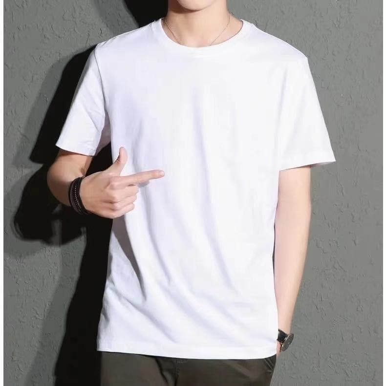2021 Summer Cotton Couple Short Sleeve T-Shirt White Base Tee Men and Women Black Loose T-Shirt Trendy