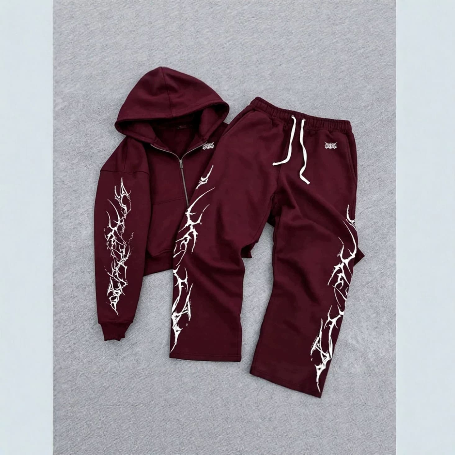 Retro Punk Complex Design Printed Zip-Up Hoodie Sweatshirt for Amazon Women Wholesale