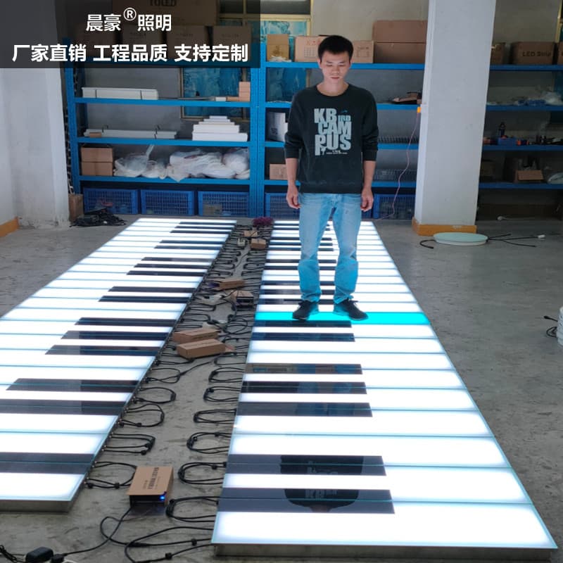 led piano induction floor tile light music staircase naughty castle slide interactive ground device foot floor piano