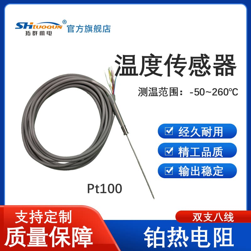 Dual-Core Sterilization Cabinet Temperature Probe with German Jumo Chip, Dual-Core Mobile Probe 902350/22 Straight Head