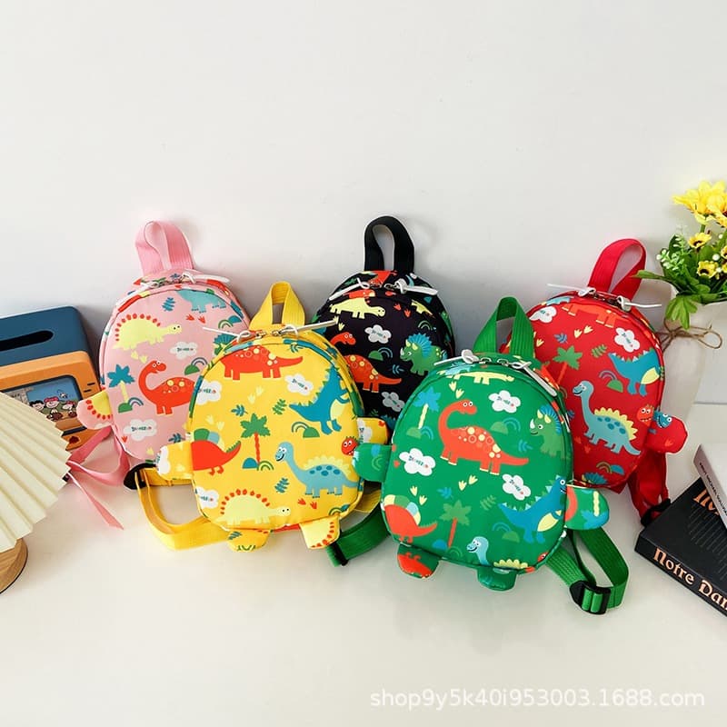 Kids Backpack Cute Cartoon Dinosaur Shoulder Bag Kindergarten Baby Boys Girls Small Bag Versatile Trendy Wholesale Bag