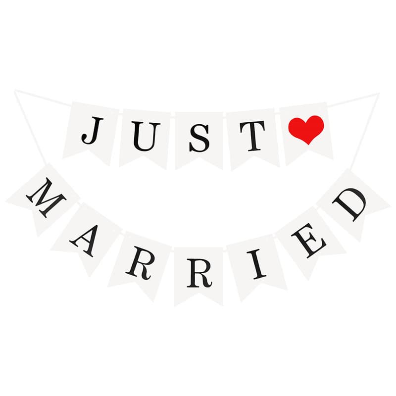Cross-border Romantic Proposal Banner Love Declaration Party Decoration Trunk Just Married Valentine's Day Decor