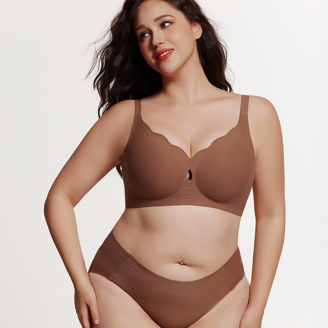 Seamless Jelly Glue Plus Size Bra with Side Coverage, Wireless Plus Cup Bra for Women, Amazon Bra