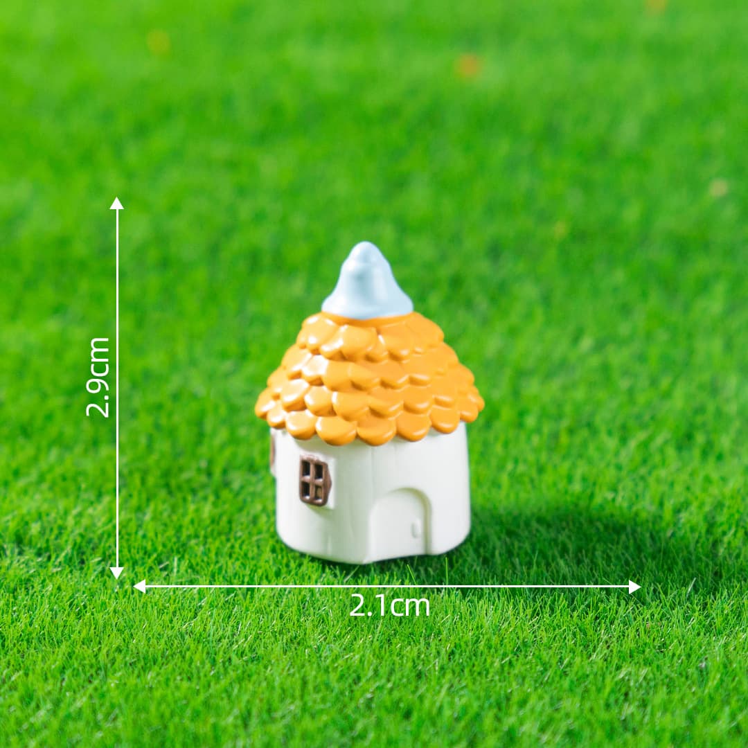 Cross-border New Creative European-style Retro Red Tile Chimney Small House DIY Decoration Accessory Micro Landscape Ornament