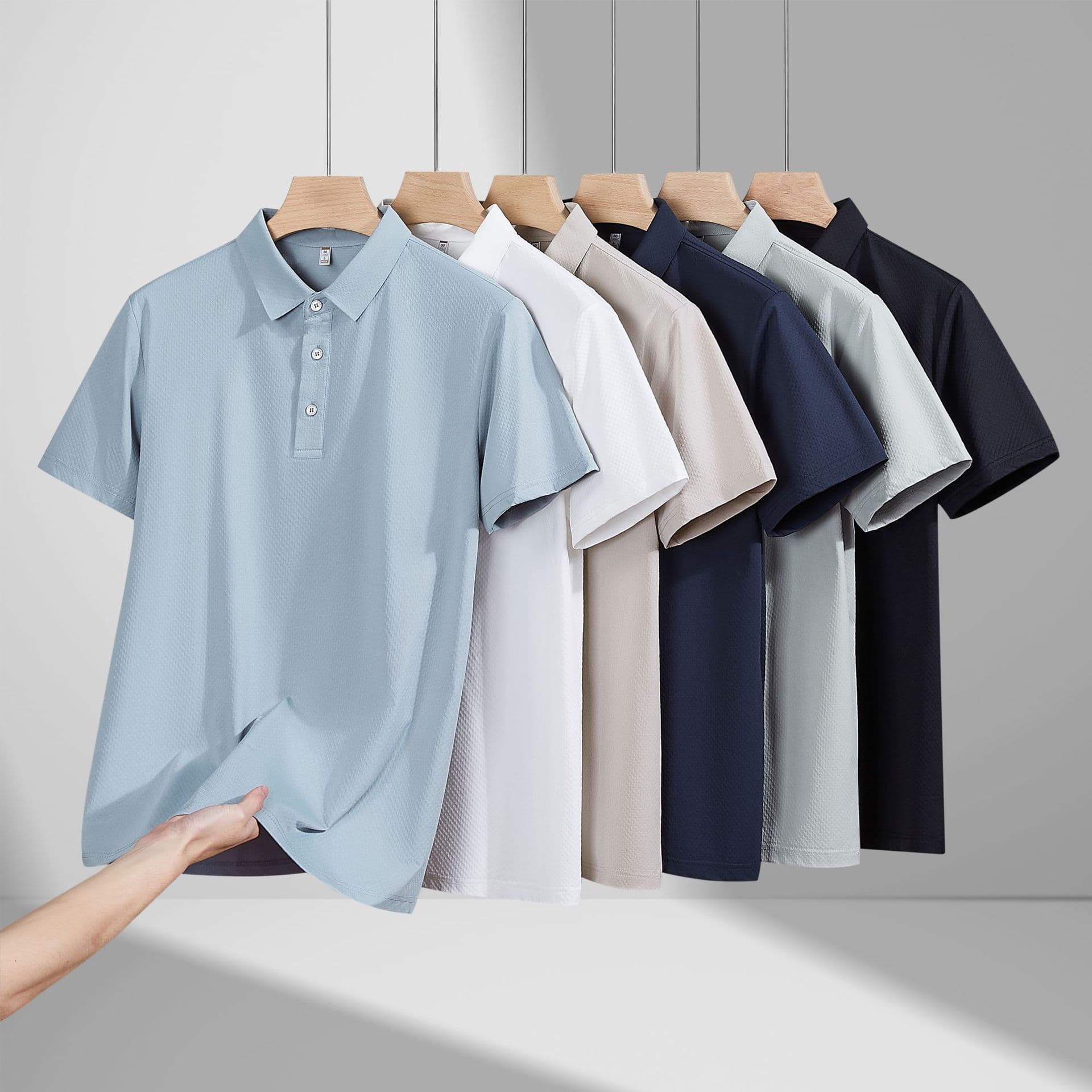 Descente Cotton Workwear T-Shirt Quick-Dry Uniform Custom Advertising Polo Short Sleeve Printed Logo