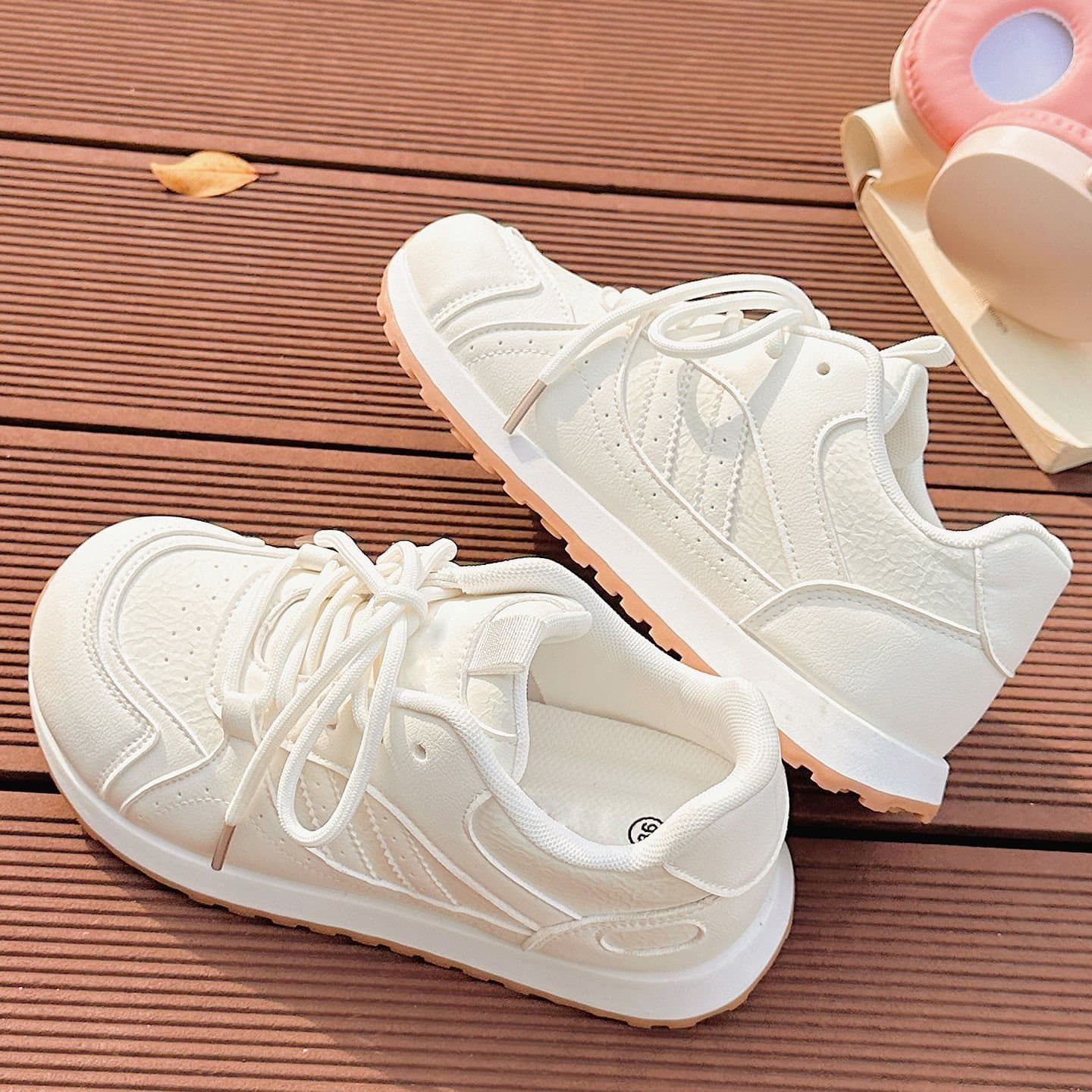 German Training White Shoes Women's 2026 New Trendy Summer Autumn Flat Wide-Toe Thin Casual Sports Shoes