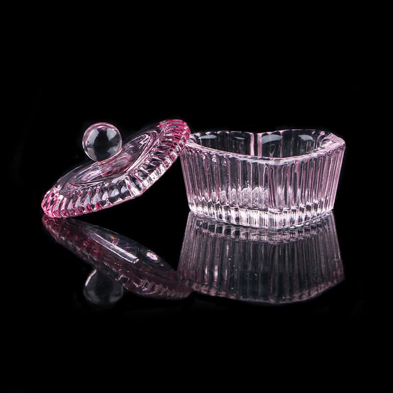 Nail Art Crystal Cup Glass Brush Washing Cup Iridescent Octagonal Cup Manicure Tool Crystal Liquid Holder Crystal Storage Organizer
