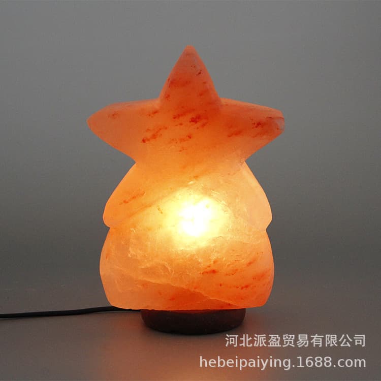 Star Salt Lamp Factory Wholesale Himalayan Crystal Salt Lamps Various Shapes Available Rose Crystal Salt Lamp Table Lamp