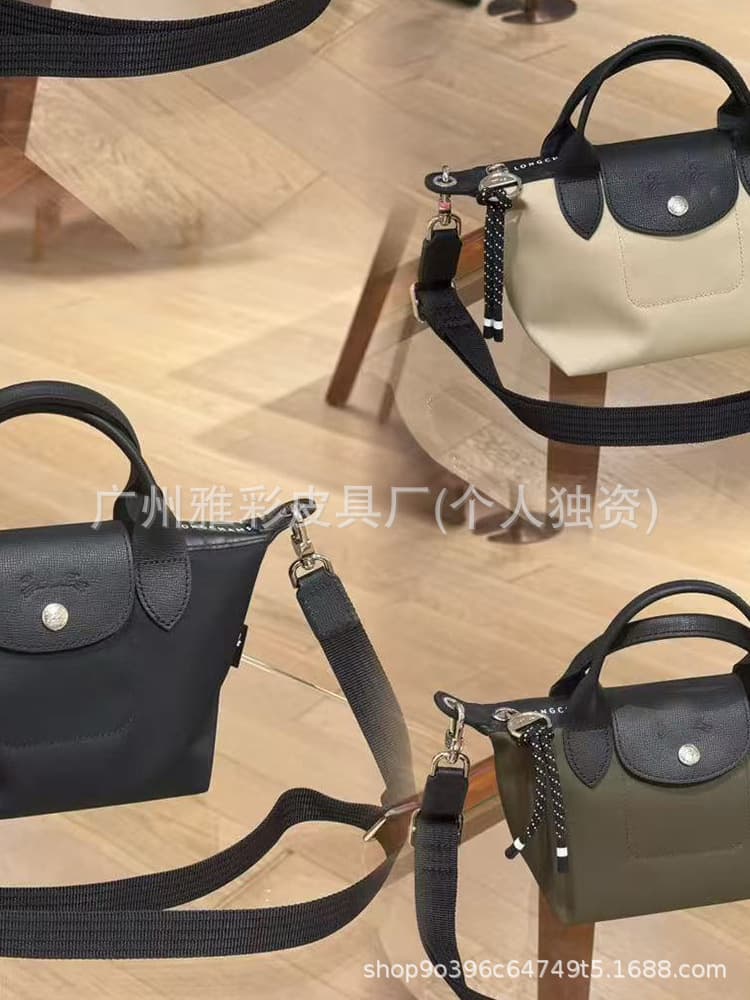 Longxiangbao Energy Series Twill Style Longxiang Crossbody Handheld Mini Bag Short Handle Versatile Large Capacity Nylon Bag