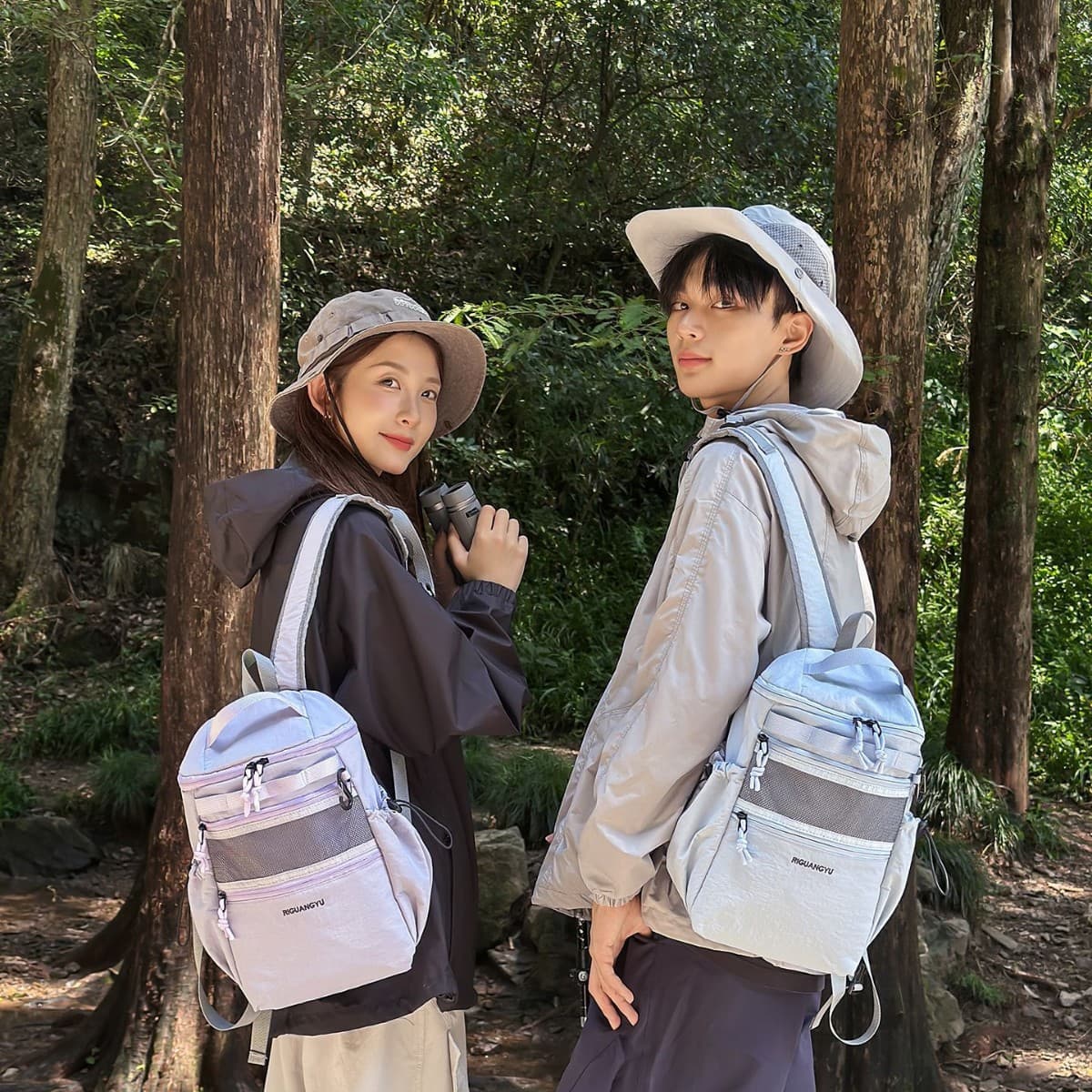 Forest-style Ins Versatile Casual Backpack, Multi-color, Durable, for Camping, Sports, Travel, Cute Cartoon Lightweight School Bag