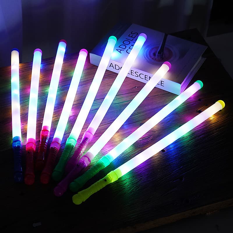 Wholesale Multicolor Light-up Flash Sticks, LED Electronic Flash Sticks for Concert Cheering Props