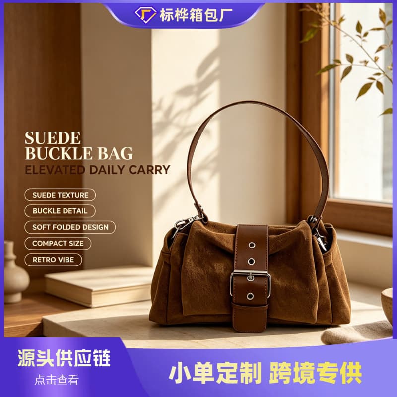Cross-border 2026 New Women's Bag Niche Retro Crossbody Bag Premium Soft Leather Handbag Motorcycle Bag Versatile Shoulder Bag