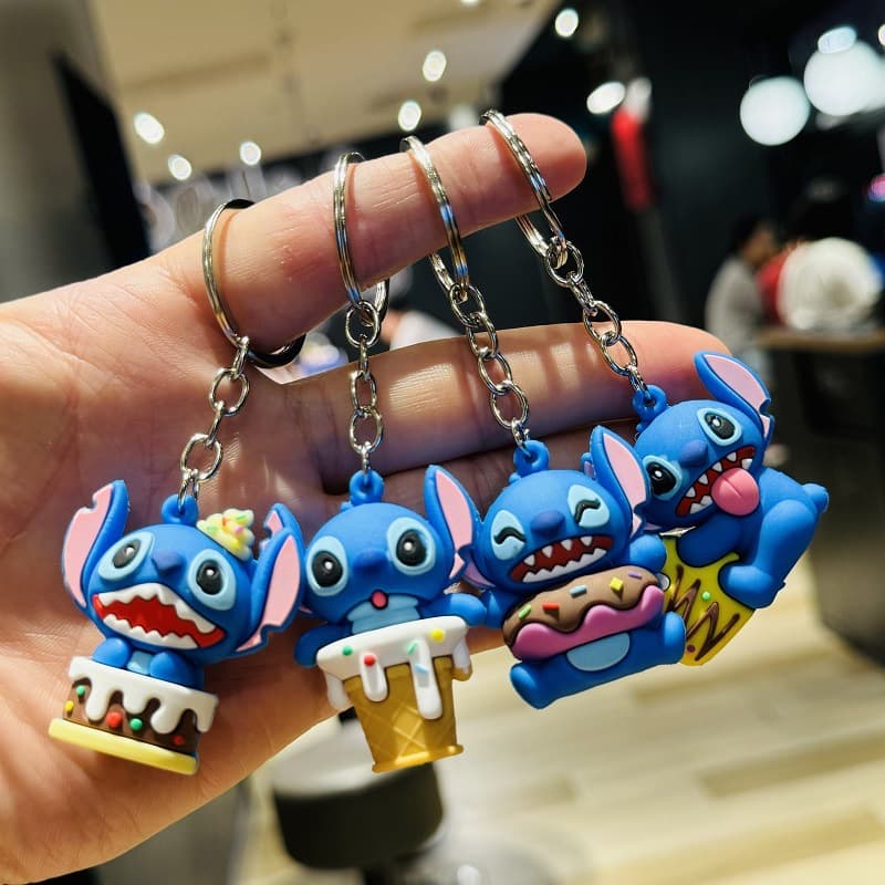 Cartoon Dessert Keychain 3D Soft Vinyl Figure Backpack Pendant Car Key Chain Corporate Event Gift