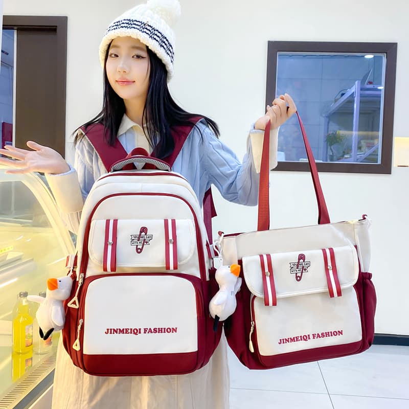 Japanese Ins Cute Backpack for Female College Students, Large Capacity Versatile for Middle and High School